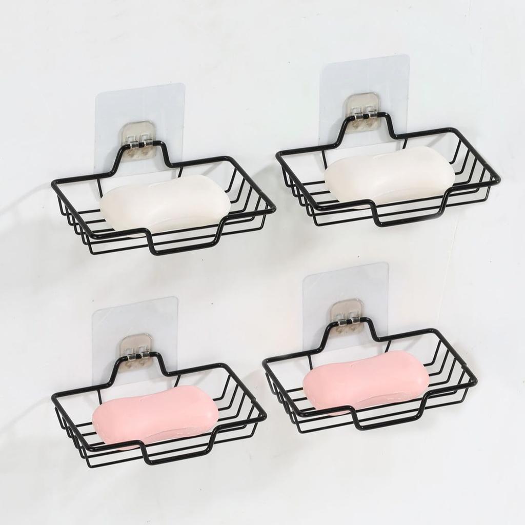 1PC Soap Rack Wall Mounted Holder Net Stainless Steel Sponge Dish Bathroom Kitchen Storage Accessories Shampoo Self Adhesive SW