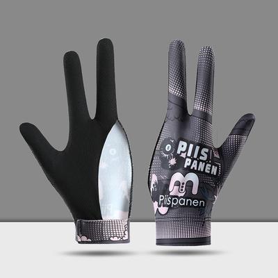 Portable Left Hand Billiards Glove Non-slip Elastic Three Fingers Glove Breathable Billiard Training Gloves Billiard Accessories