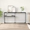 Console Table Black Oak Effect 146 X 22.5 X 75 Cm