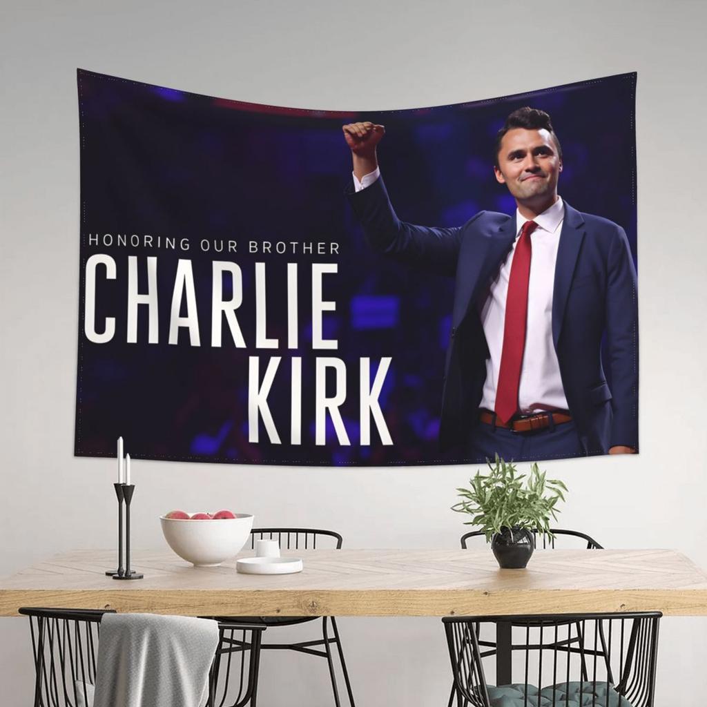 Wall Tapestry To Hang Charlie Kirk Honor USA Kawaii Tapestries Print Art Concert Banner Custom Living Room Bedroom Decor Blanket