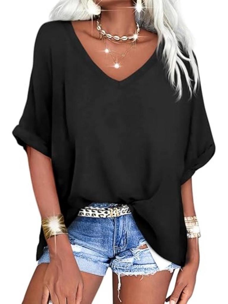 2024 European & American Women's Plus Size Casual Short-Sleeve Loose T-Shirt