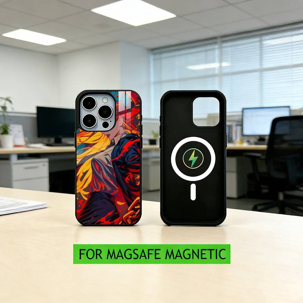 Chainsaw-w Man P-Power  Phone Case For iPhone17,16,15,14,13,12,11 Plus,Pro Magnetic For Magsafe Wireless Charging