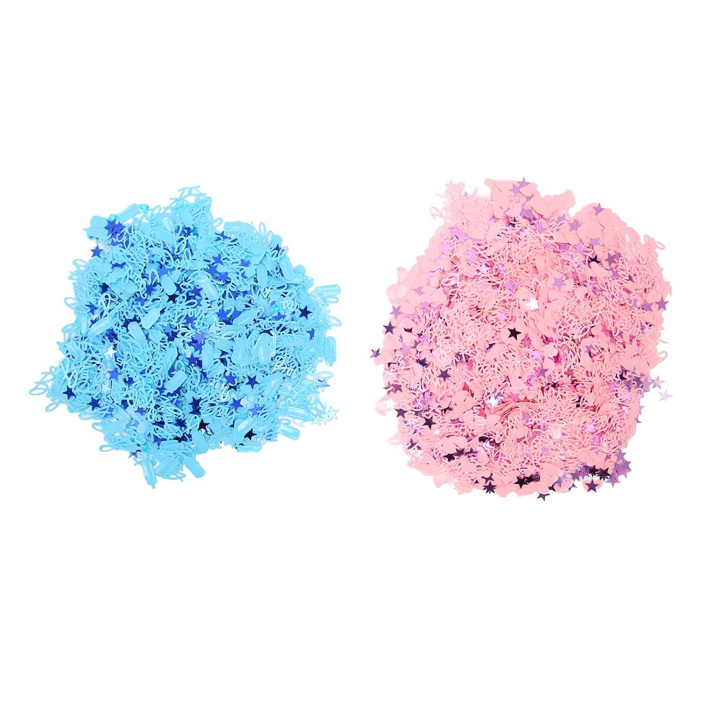 160g Gender Reveal Confetti Exquisite Blue Pink Cute Footprint Gender Reveal Table Confetti for
