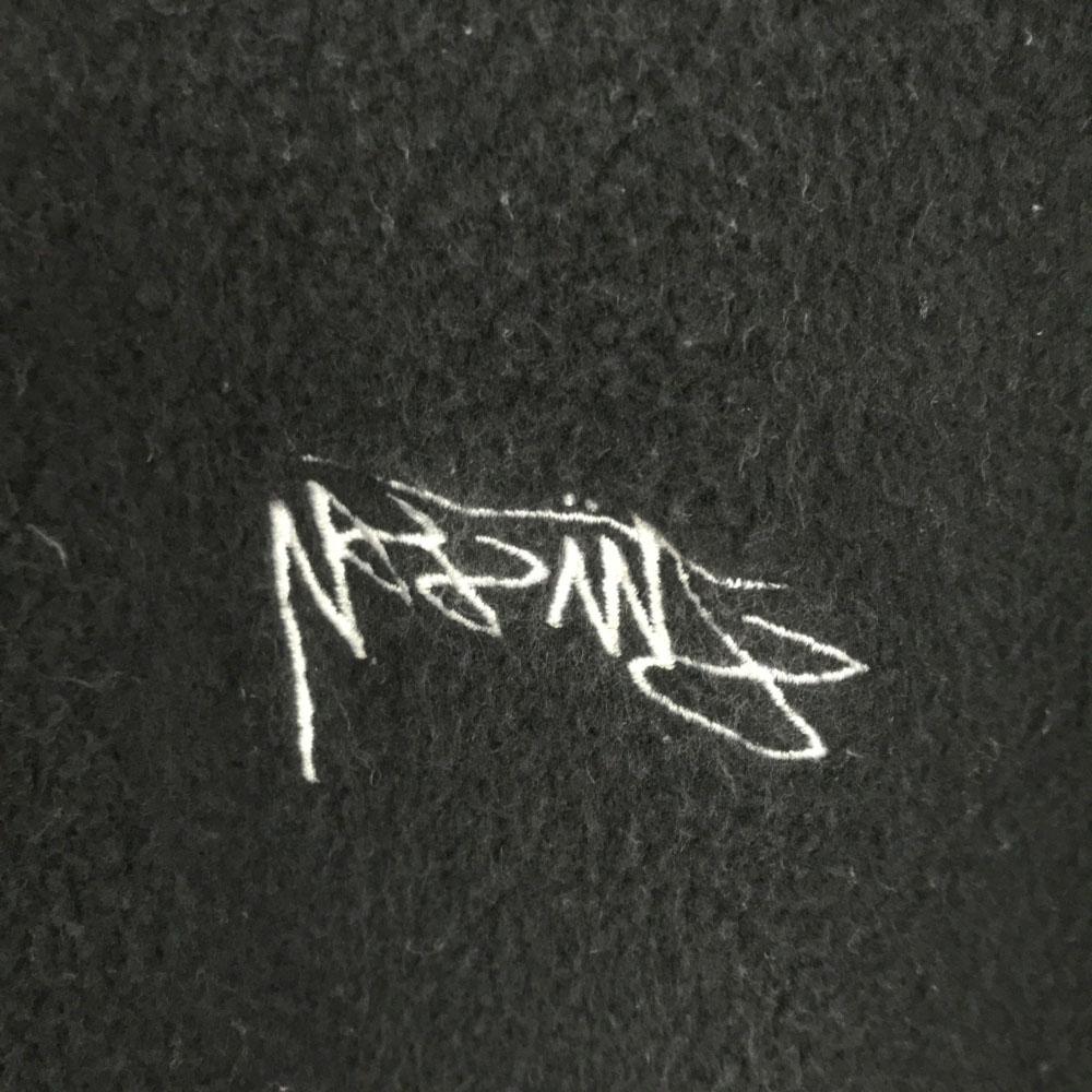 STUSSY Logo embroidery Long sleeve switching Parker S black Brushed Men's Used