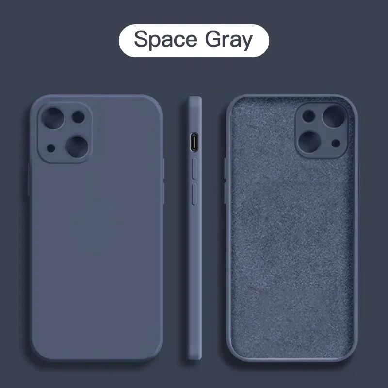 For For Iphone 16 1 14 13 11 12 1 Pro Max Mini X XR XS 7 8 SE Al Liquid Silicone Phone Case Shockproof Back Cover