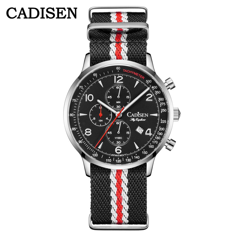 CADISEN 7067 Multifunctional Three-eye Six-pin Men's Quartz Watch OS10 Quartz Movement Fashion Casual Quartz Watch