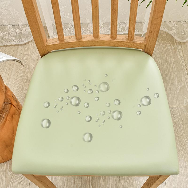 1 Piece Waterproof PU Fabric Stretch Chair Cover Seat Cushion Cover Chair Covers Big Elastic Seat Case For Dining Home Party
