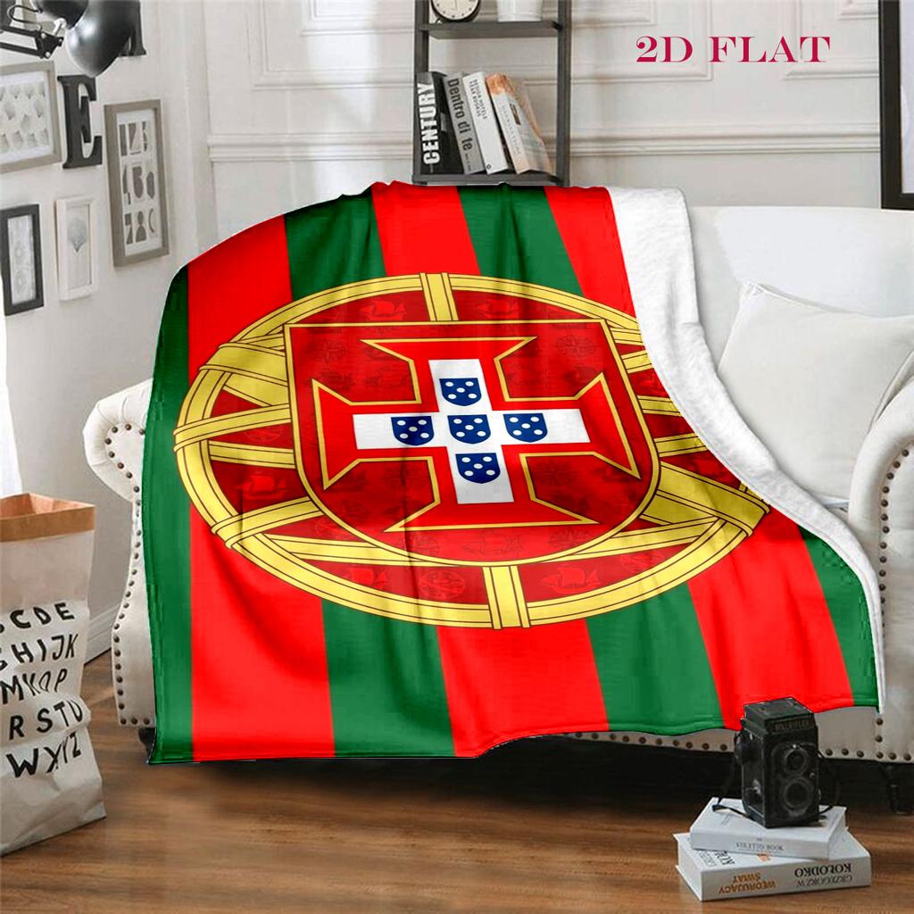 Portuguese Heritage Emblem blanket sofa blanket Suitable for all seasons Outdoor plush blanket Air conditioning blanket Digital printing