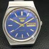 Seiko 5 AUTOMATIC JAPAN 6309A MENS VINTAGE BLUE COLOR DIAL WATCH A702629-1 R209-a702629