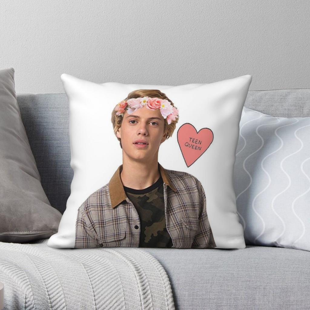 Jace Norman Square Pillowcase Polyester Linen Velvet Creative Zip Decor Throw Pillow Case Home Cushion Case