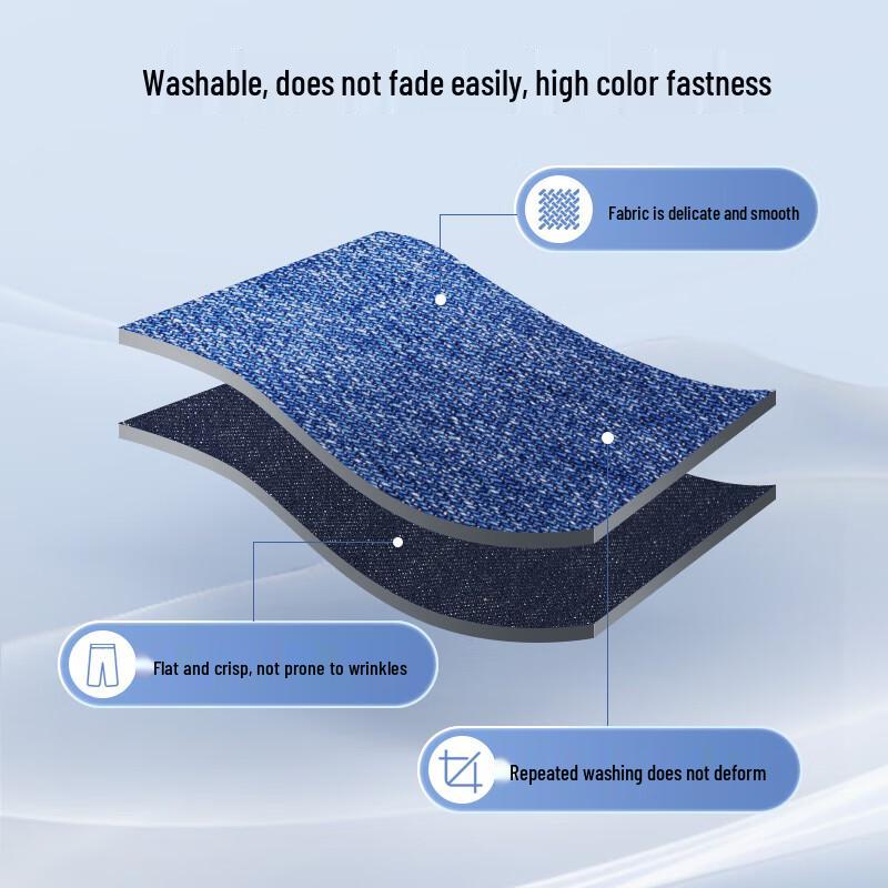 Jingdong Crafted Men's Non-Fading Straight-Leg Casual Jeans