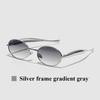 Ruiao  Fashion Oval Sunglasses for Women Luxury Designer Metal Frame UV400 Sun Protection Shades Brand New Arrival Eyewear