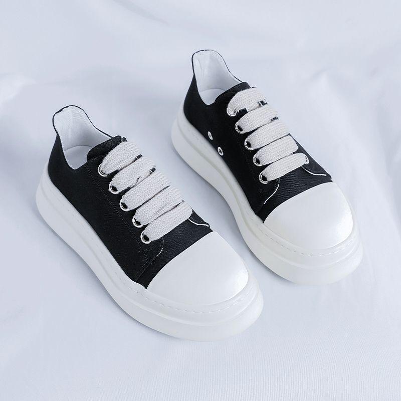 Big Head Platform Bread Shoes Retro Classic Casual Shoes Commuting Board Shoes Men'S College Wind Heightening Canvas Shoes