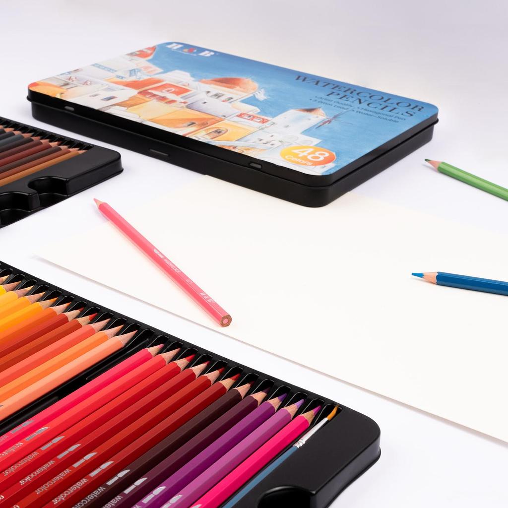 Watercolor Crayons 48 Crayon Set Professional Color Crayons
