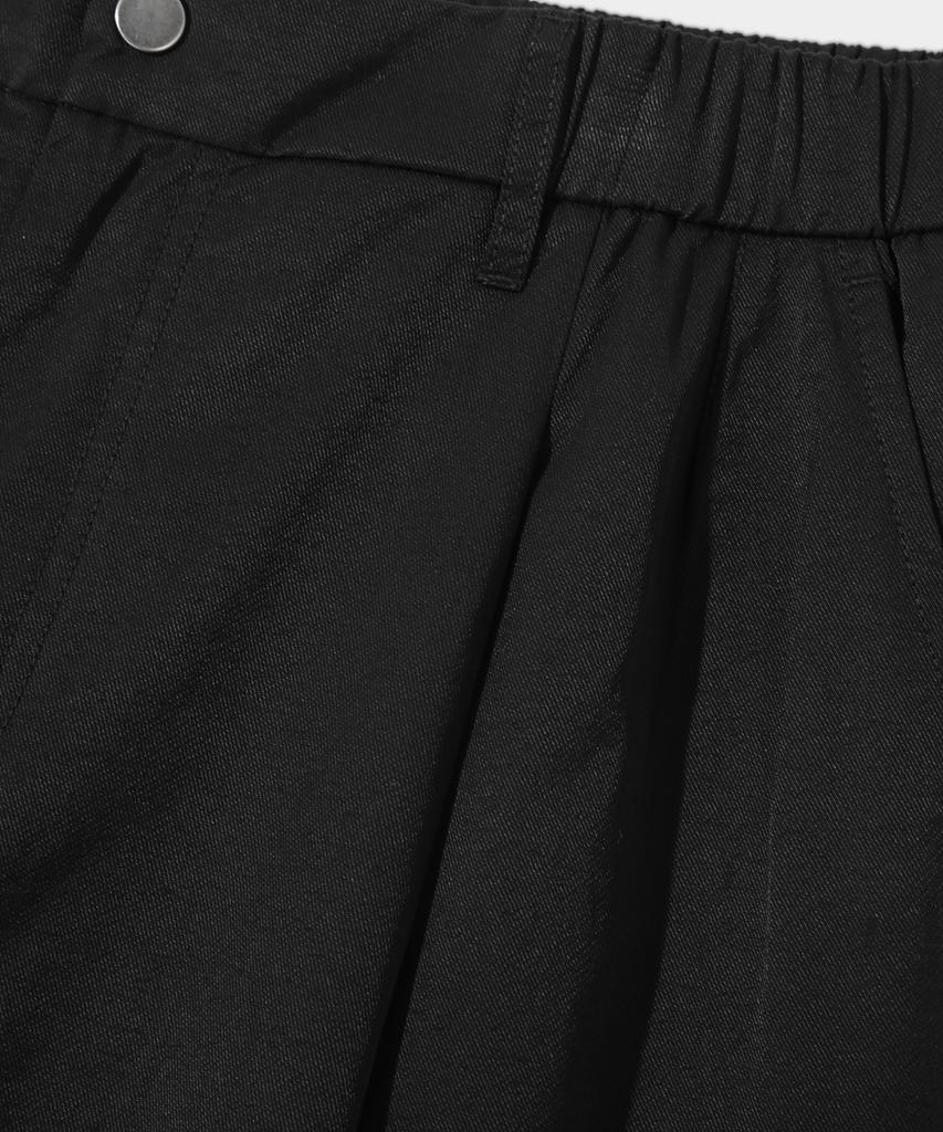 Dimiteulibeullaeg Asi Half-Banding Flare Fit Slacks_Black