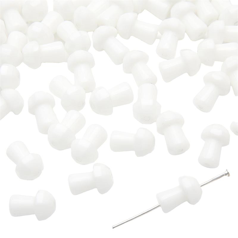 

5 шт. хрустальные стеклянные бусины в виде грибов, свободные бусины-разделители для изготовления ювелирных изделий, браслета «сделай сам», ожерелья белый