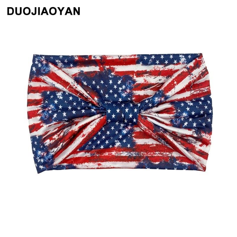 Knot Headband, Color Blocked Pattern Printed Sports Headband, Fashionable Polka Dot Wide Edge Elastic Headband