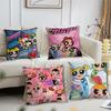 Cartoon Cute Cushion Cover Living Room Headboard Bedroom Office Cushion Cushion Sofa Nap Time P-Powerpuff G-Girls Pillow Case