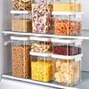 Clear Plastic Food Storage Containers Airtight Kitchen Canisters for Pasta Coffee Tea Stay Fresh with Locking Lids
