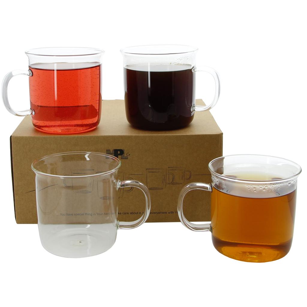 GLASSES FOR WINTER MULLED TEA 450ml SET OF 4 IDEAL FOR COFFEE