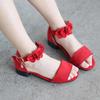 Girls sandals 2025 summer new Korean version medium and large children's little girl shoes children's high heels student princess shoes