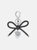 JUDY AND PAUL Diana Crystal Ribbon and Drop Heart Keychain