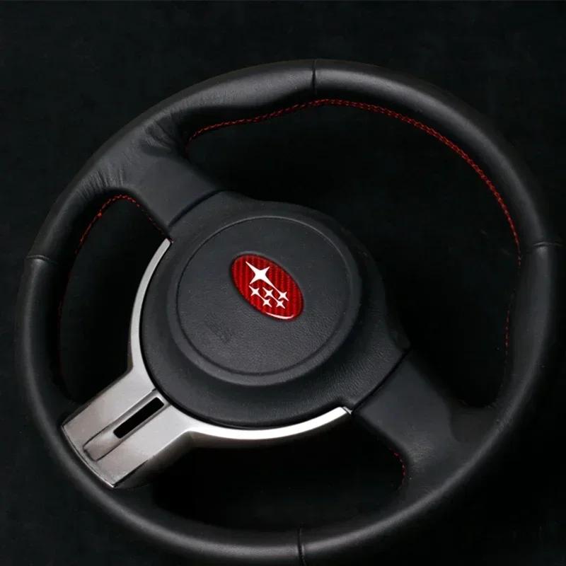 2025 New Car Steering Wheel Center Emblem Badge Sticker for Subaru Subaru Outback Legacy Impreza Forester XV Tribeca STI WRX BRZ X4