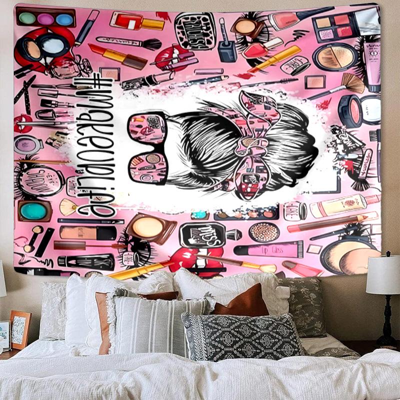 Hair Styling Essentials Printed Tapestry, Wall Hanging,Livingroom, dormitory, Large Wall Decor, Fabric Decor Fan Birthday Gifts