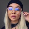 Popular Fashion Pilot Sunglasses Women For Men Oversized Luxury Brand Designer Sun Glasses Vintage Gradient Punk Shades Uv400