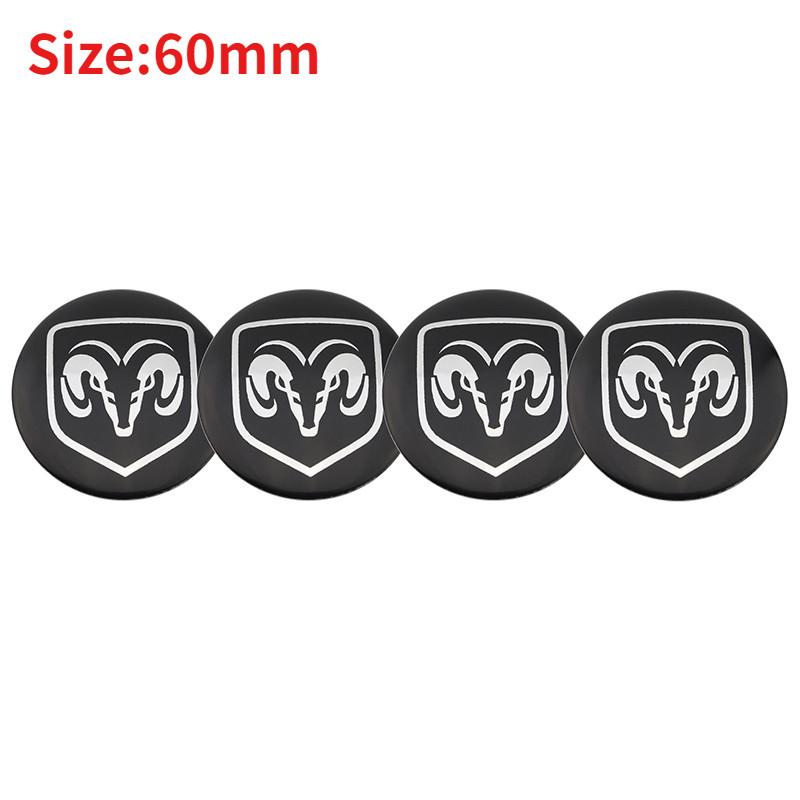 4PCS 56/60/65mm Car Wheel Center Sticker Hub Badge for Dodge AVENGER CALIBER CARAVAN Challenger CHARGER DART DURANGO JOURNEY RAM
