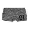 Pantaloncini Ultra-Corti Gotici a Pois con Volant Tendenza Y2K