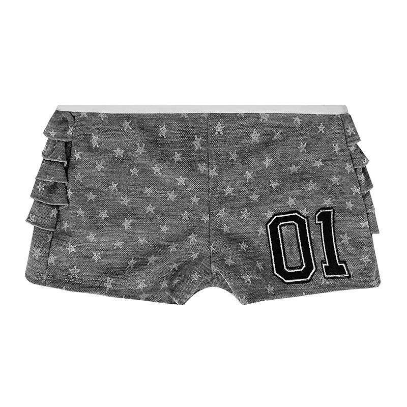 Pantaloncini Ultra-Corti Gotici a Pois con Volant Tendenza Y2K