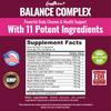 Balanced Complex Capsules, Containing Oregano, Black Walnut, Aloe Vera, Enzymes, and a Probiotic Blend, Suitable for Adults.