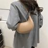 Große Kapazität Mond Achseltasche Einfarbige Damen Hobo Tasche Pu Leder Umhängetasche Outdoor