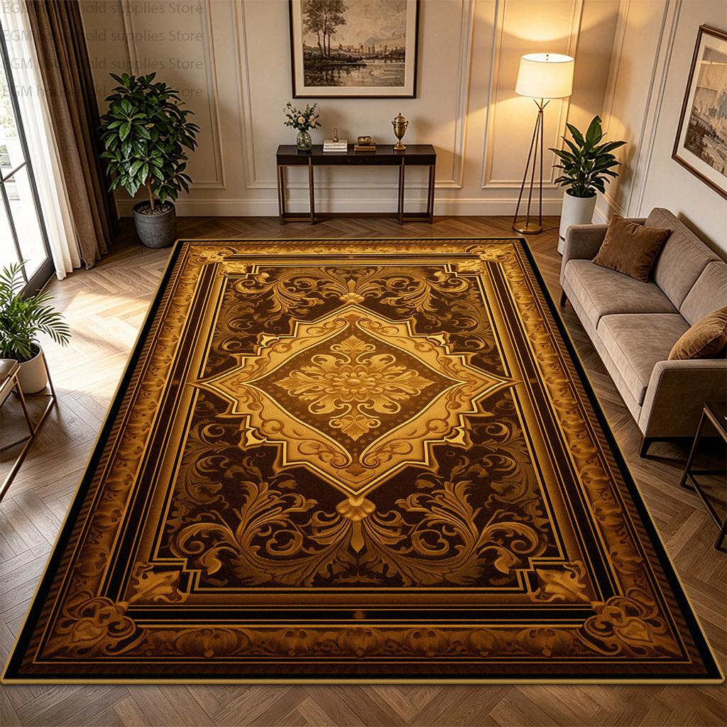 Retro Persian Style Carpet Luxury Living Room Large Area Rug Bohemian Floral Non-slip Washable Soft Fluffy Floor Mat for Bedroom