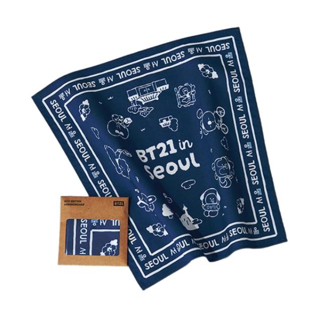 

Носовой платок BT21 Seoul Edition (3 варианта) #Navy x 1pcs