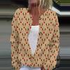 Women's Casual Long Sleeve Woolen Christmas Knitted Cardigan Button Down Jacket