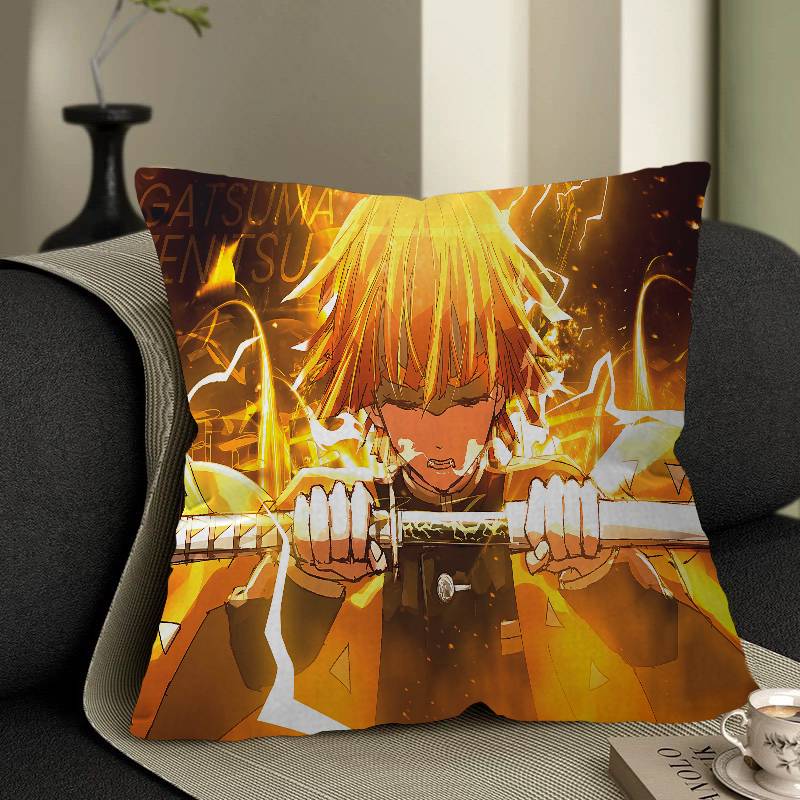 Anime Agatsuma Zenitsu pillow cover sofa cushion cover home room decoration children gift