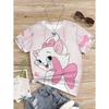 Cute Marie Cat Bow T-Shirt for Kids 3D Printed Design Perfect for Summer Casual Wear