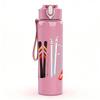 1PC Paint Brush Pen Craft Tool Print 750ml Color Plastic Sports Water Bottle Leakproof Flip Straw Lid Suitable for Sports Office Home Use