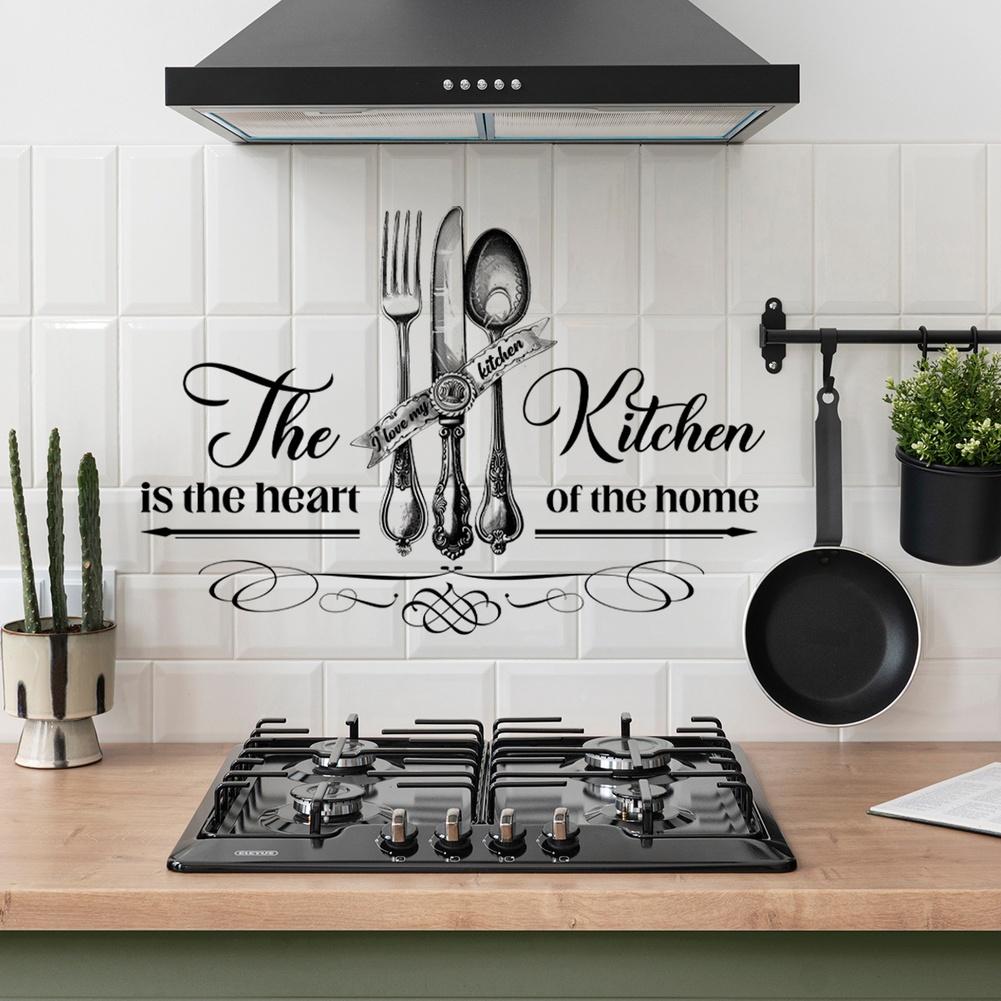 Kitchen Wall Sticker Fork Wall Decal Peel-and-Stick