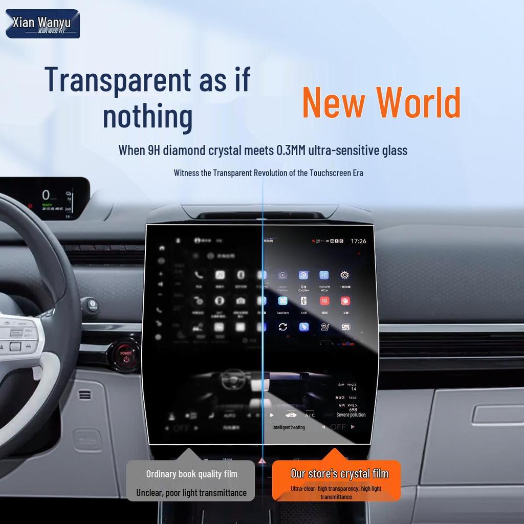 Honda P7 Center Console Screen Protector - 25 Models, Tempered Film, Navigation Screen Guard, Interior Decor Accessory