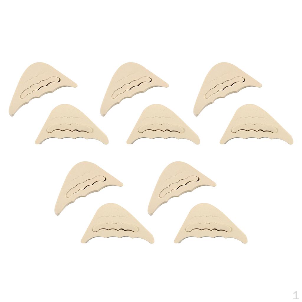 

5 пар вставок для передней части стопы для женщин, высокие каблуки, носок, полугубчатая подушечка Skin color