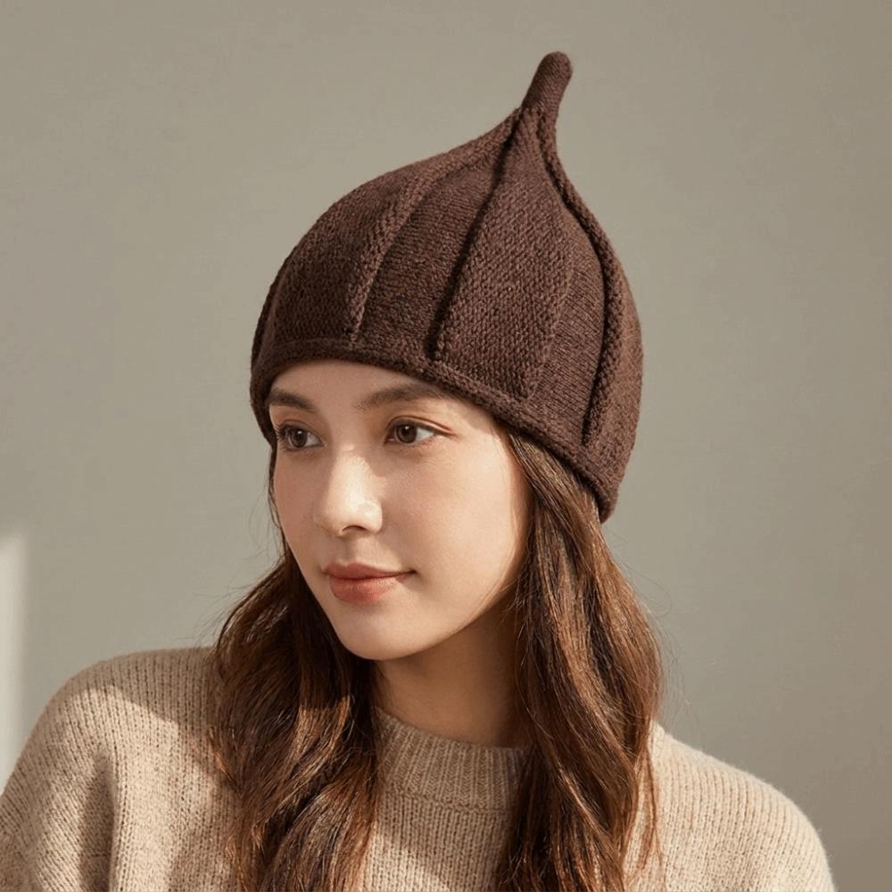 Spire Knitted Beanie Hat Korean Style Pullover Hat Fashion Nipple Hat Outdoor