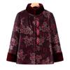 Grandma Winter Velvet Padded Coat Old Lady Tang Coat Thickened Warm Elderly Padded Coat Mother Padded Jacket