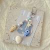 Seashell Bag Charm Blue Color Keychain Pendant Versatile Phone Lanyard  For Women