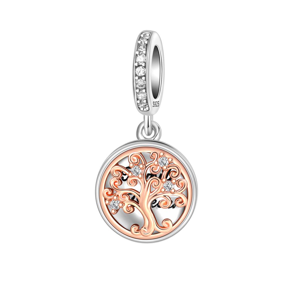 Original Copper Colorful Charms Snowflake Heart Lock Key Earrings Beads For Necklace Diy Bracelet Present Jewellery