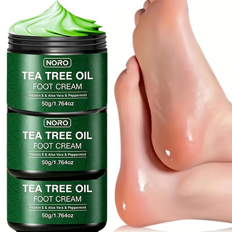 3Pcs Tea Tree Oil Foot Cream Moisturizing Dry Cracked Heel Repair Nourishing Foot Care Balm Vitamin E Aloe Vera Set