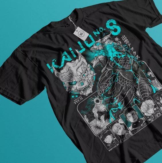Kaiju no 8 T-shirt Mina Shiro kaij Gift Manga Best Anime Graphic Tee Black Shirt
