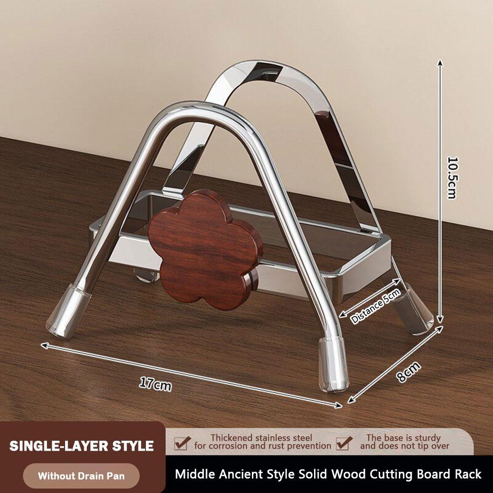 Nützlicher Edelstahl-Schneidebrett-Halter Stabiles verdicktes Schneidebrett-Gestell Rostfreier platzsparender Topfdeckel-Ständer für die Küche